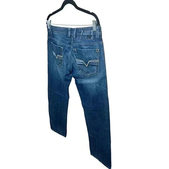 Diesel Viker Regular Straight Fit Blue Distressed Jeans Mens 30x30 - Picture 11 of 11